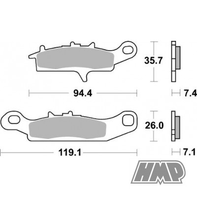 Pastilhas travão KAWASAKI KFX 450 / 700 / KSV / KVF 650 / 700 / SUZUKI LT-V 801SI - SBS